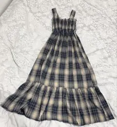 GRL 前後2wayチェック柄キャミソールワンピース