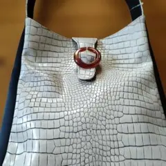 LAURA FIUME シルバー ハンドバッグ
