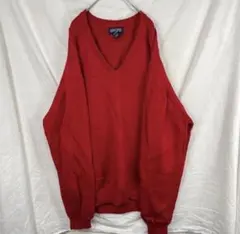 USA製 90s lans'end ランズエンド 肉厚 Vネック ニット