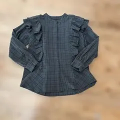 CEPO フリル付きチェックシャツ Mサイズ