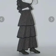 merry jenny フリル ティアードロングスカート