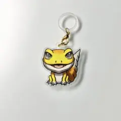 爬虫類目印チャーム　レオパ　ヒョウモントカゲモドキ