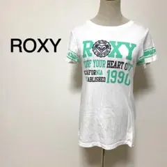 ROXY ホワイトカラー プリントデザイン Tシャツ