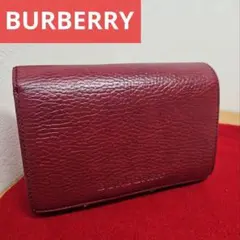 BURBERRY バーバーリー 折り財布 シボ革 ノバチェック ロゴ型押し