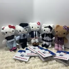 新品タグ付ハローキティ マスコット あしながver. 全５種 コンプリートセット