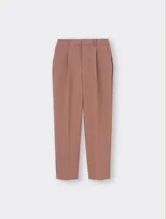 GU　タックテーパードパンツ　S ブラウン