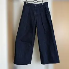 GUダークブルーワイドデニムパンツ