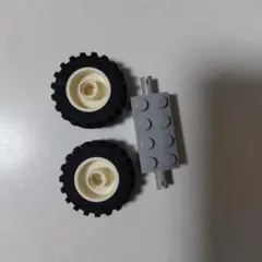 LEGO ライトグレー車軸＆ホイール＆タイヤ 2台分4組合計20点／新品,L2 