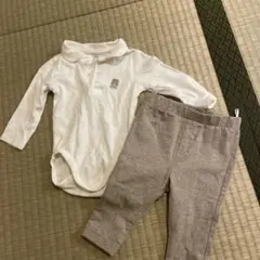 H&M オーガニックコットン ロンパース・パンツセット