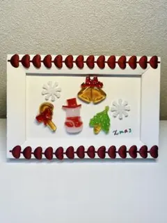 クリスマスモチーフ インテリア シーグラスアート風 レジンアート