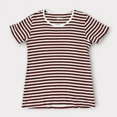 無印良品 ボーダー Tシャツ 赤×白のサムネイル