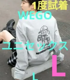 1度試着完売品WEGOスウェットトレーナークルーネックプルオーバーL