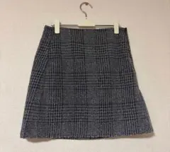 GU チェックミニスカート　台形スカート　ミニスカート　L