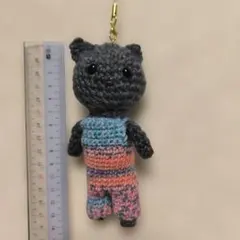 あみぐるみ　猫　ストラップ