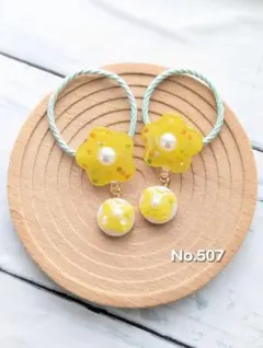 春の花＊ハンドメイドヘアゴム＊プラバン