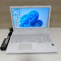 美品】ブルーレイ搭載✨設定済みですぐに使える白ノートパソコン