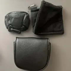ゴルフ パターカバー マレット用 マグネット式 &ボールケース &ゴルフタオルのサムネイル