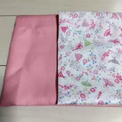 リバティ、花柄とピンクの綿生地セット