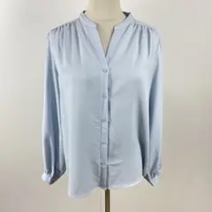 美品 UNIQLO ユニクロ レーヨンギャザーブラウス スキッパーシャツ 上品