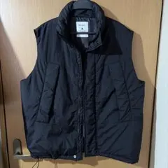 ニコアンド中綿ベストMブラック