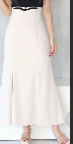 マーキュリーデュオ ナローレースアップマーメイドスカート S アイポリー