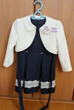 入学式　フォーマル　スーツ　ワンピース　アリサナ　120　女の子　ネイビー