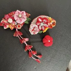 つまみ細工髪飾り　七五三　成人式　卒業式　お正月