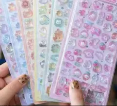 超お得！ボンボンドロップ　ぷくぷく　シール 　6枚セット