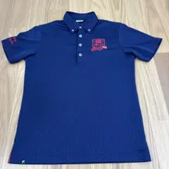FILA GOLF フィラゴルフ シャドーチェック柄 シャツ ネイビー Mのサムネイル