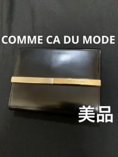 COMME CA DU MODE 三つ折り財布 ブラック。