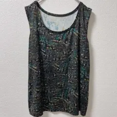 212 COLLECTION インポート 抽象柄 ノースリーブ チュニック L