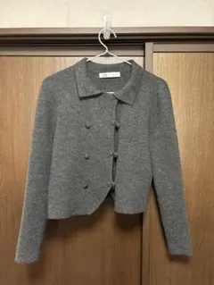 ZARA ニットクロスジャケット S