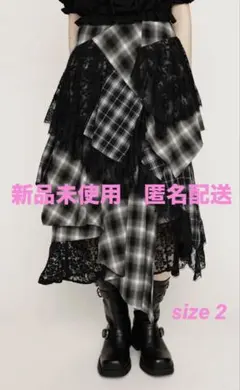 SLY REMAKE LIKE LACE CHECK スカート 【新品未使用】のサムネイル