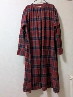 サマンサモスモス　長袖シャツワンピース　チェック