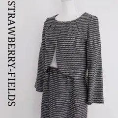 ストロベリーフィールズ　ワンピース　入学式　ジャケット　セットアップ　ツイード