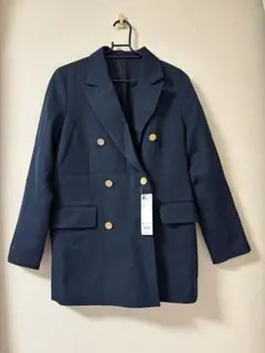 GU ダブルブレストブレザーZ ネイビー M 新品タグ付き 金ボタン 人気完売