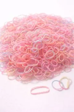 パステル系カラフルヘアゴム セット