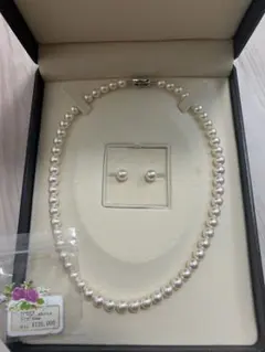 値下げ　アコヤ　真珠ネックレスとピアス　セット