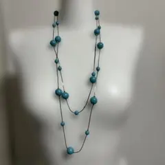 六　ネックレス　④ ターコイズブルー　レディース　ロング　かわいい　オシャレ