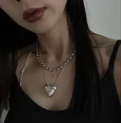 新品Ameri SILVER925 HEART MOTIF NECKLACE