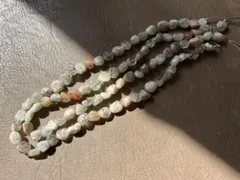 天然石　クォーツ　ビーズ　2連