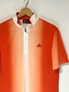 adidas スポーツ　ハーフジップ　シャツ　トレーニングウェア　L