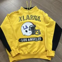 XLARGE ハーフジップ パーカー イエロー ブラック Sのサムネイル