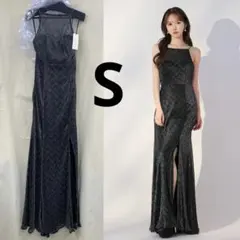 ブラック DE3383 ディアバイローブドフルールSugarキャバロングドレス