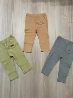 petit main 80ベビー レギンス　3点セット　プチマイン