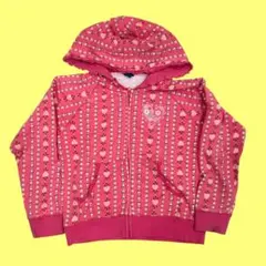 120 キッズ OSHKOSH フルジップ スウェット パーカー