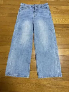 countrymoment ワイドレッグデニムライトブルー