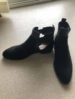 黒 スエード サイドゴアブーツ 38