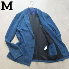 【未使用級】ミッシェルクラン　洗える　サマーニット　ネイビー　M　通気性抜群のサムネイル