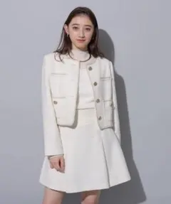 Rirandture リランドチュール クロップドツイードジャケット